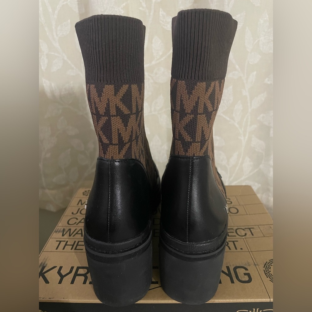 Michael Kors Monogram Combat Boots (Size 8) - Picture 4 of 4